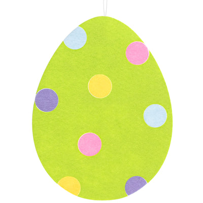 12" Felt & Foam Dot Egg Ornament: Light Green