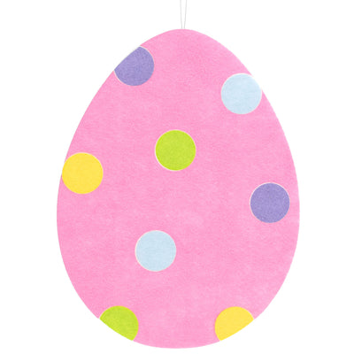12" Felt & Foam Dot Egg Ornament: Pink