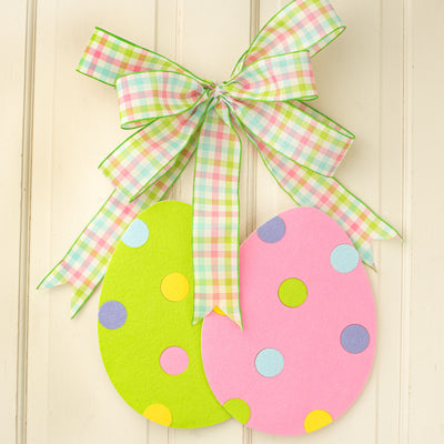 12" Felt & Foam Dot Egg Ornament: Pink