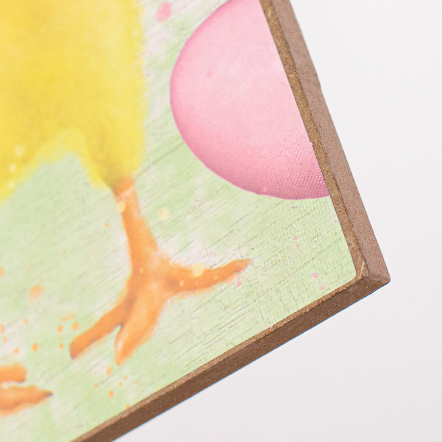 12" Wooden Sign: Happy Easter Tag