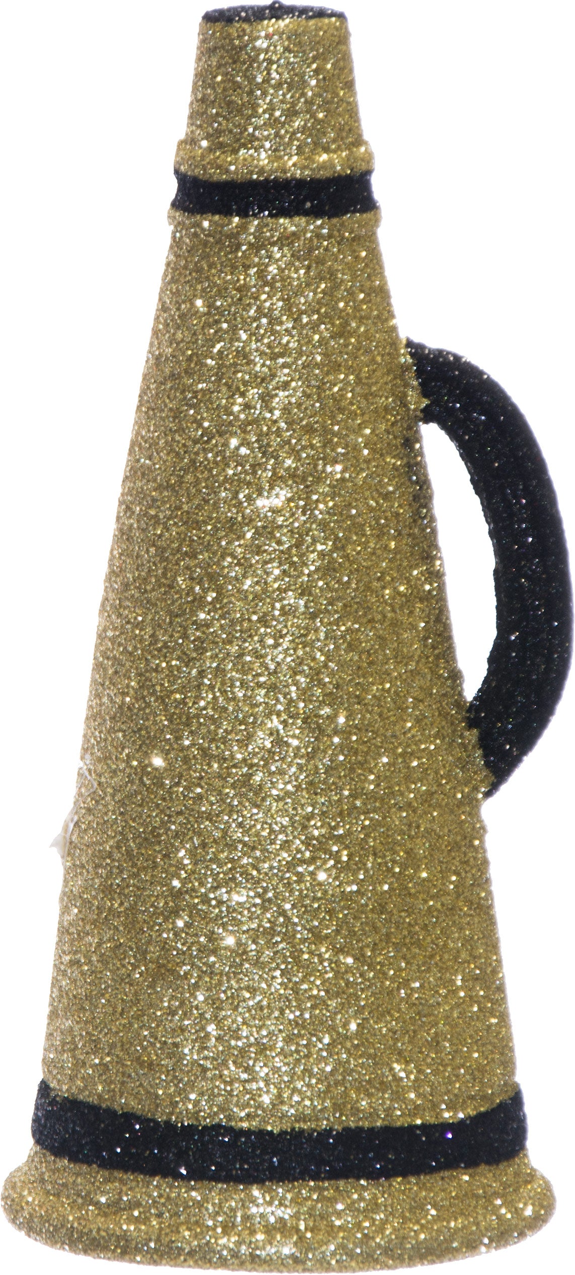 6" Megaphone Ornament: Black & Gold