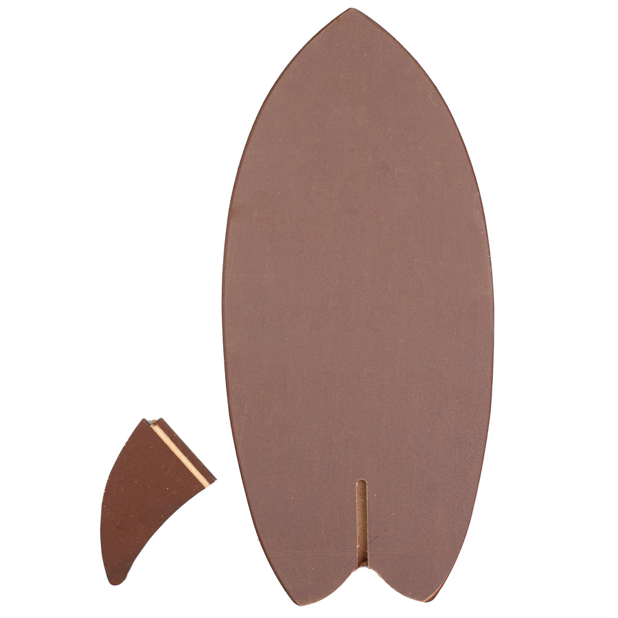 12" Standing Surf Board Sign: Angry Tiki