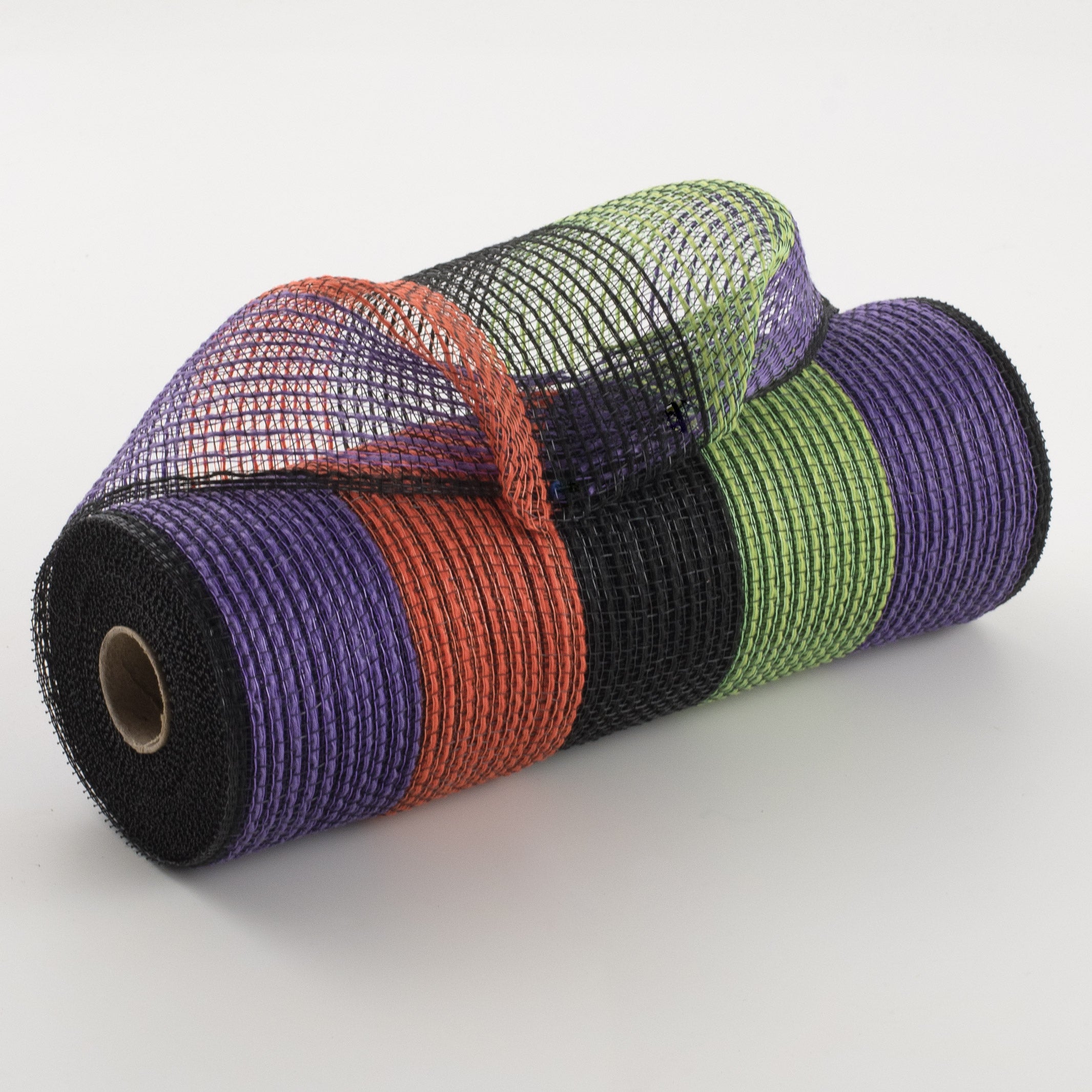 10" Wide Stripe Fabric Mesh: Black, Purple, Fresh Green, Orange