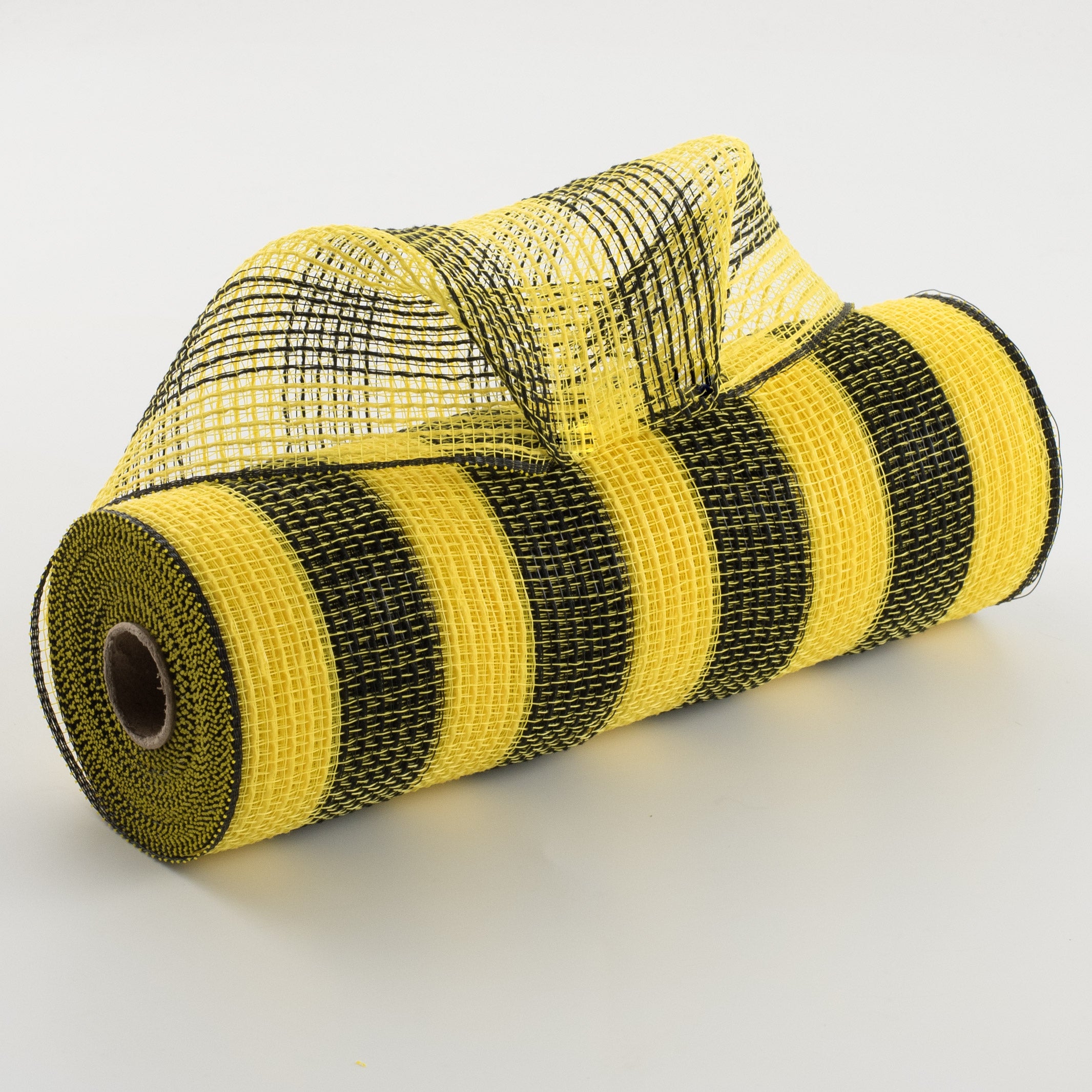10" Thin Stripe Fabric Mesh: Yellow & Black