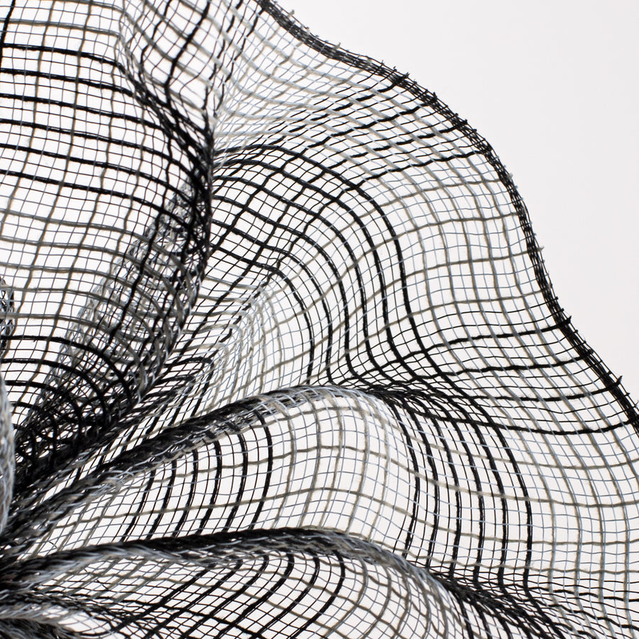 10" Small Check Fabric Mesh: Black & Grey