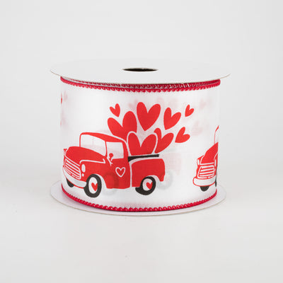 2.5" Overflowing Hearts Truck Ribbon (10 Yards)