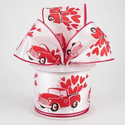 2.5" Overflowing Hearts Truck Ribbon (10 Yards)