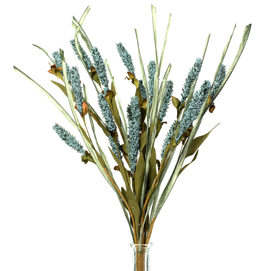 24" Foxtail Grass Bush: Blue