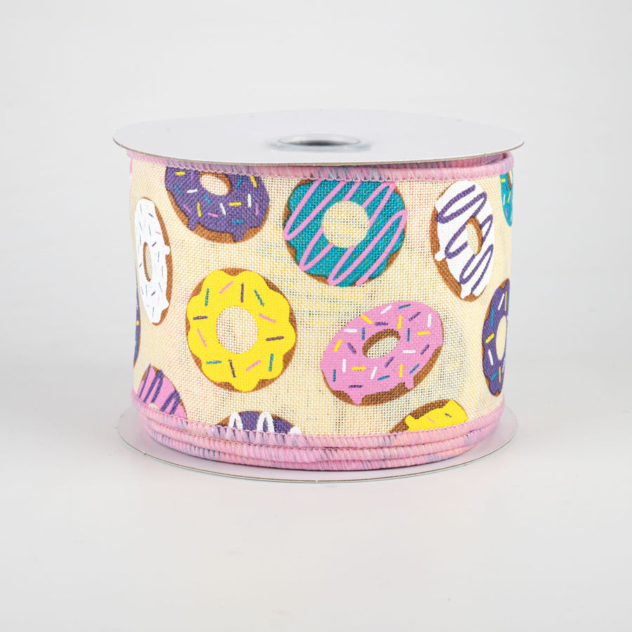 2.5" Donut Ribbon: Yellow Cream (10 Yards)