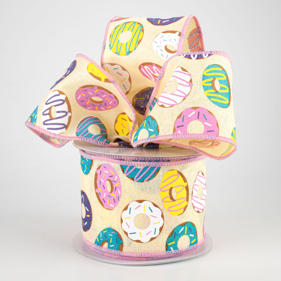 2.5" Donut Ribbon: Yellow Cream (10 Yards)