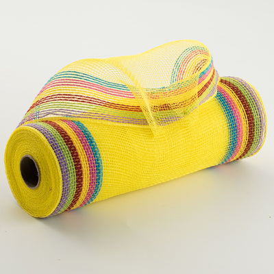 10" Border Stripe Mesh: Yellow, Purple, Green, Red, Hot Pink, Turquoise