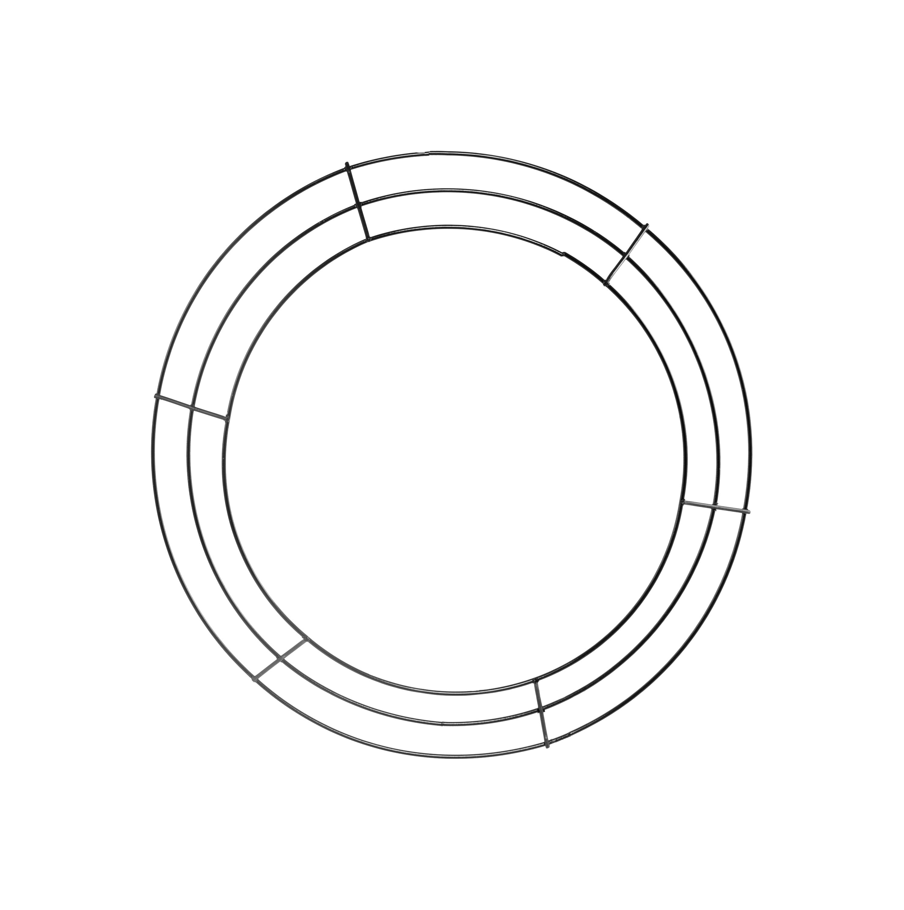 12" Wire Wreath Frame: 3-Wire Black