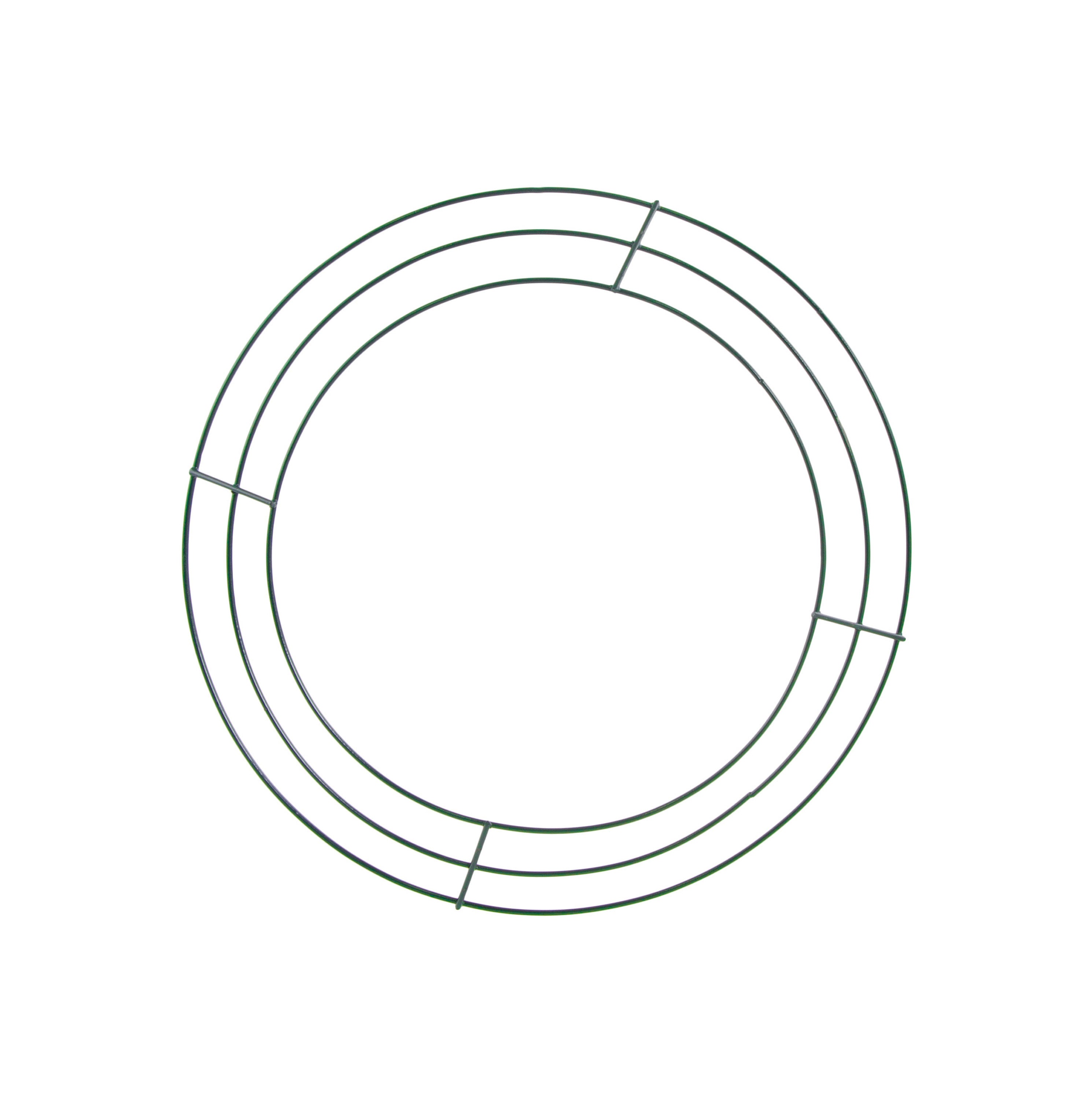 12" Wire Wreath Frame: 3-Wire Green