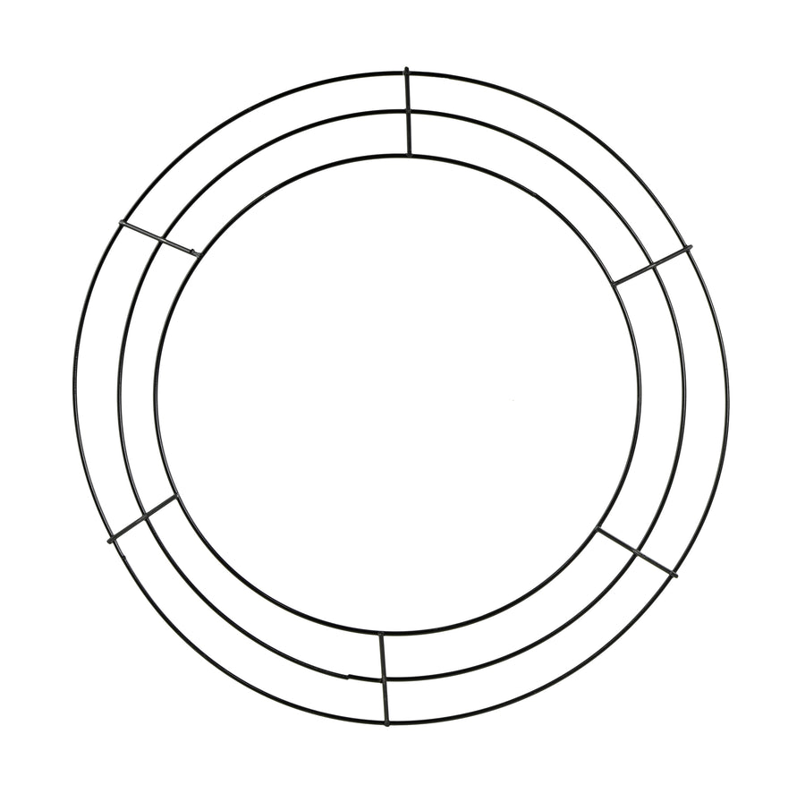 14" Wire Wreath Frame: 3-Wire Black