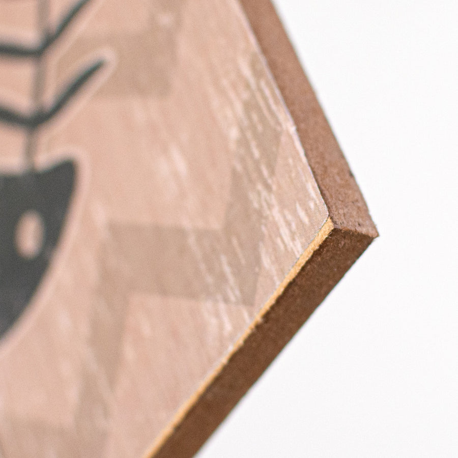 14" Wooden Sign: Meow Blocks