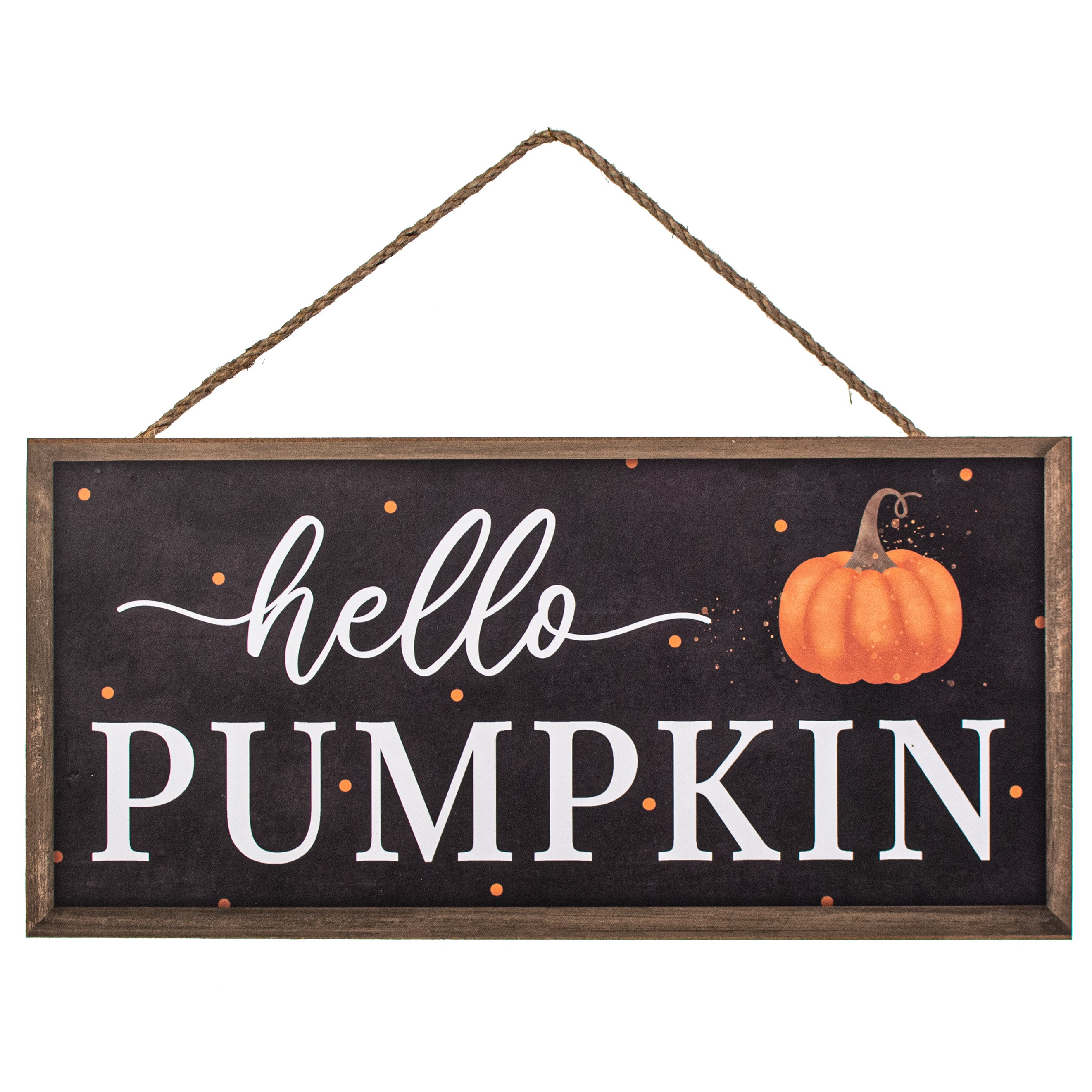 12" Wooden Sign: Hello Pumpkin