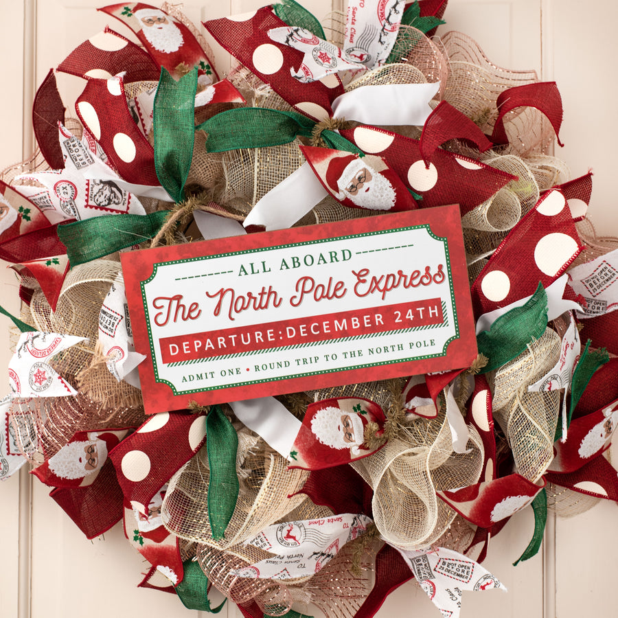 12" Wooden Sign: North Pole Express
