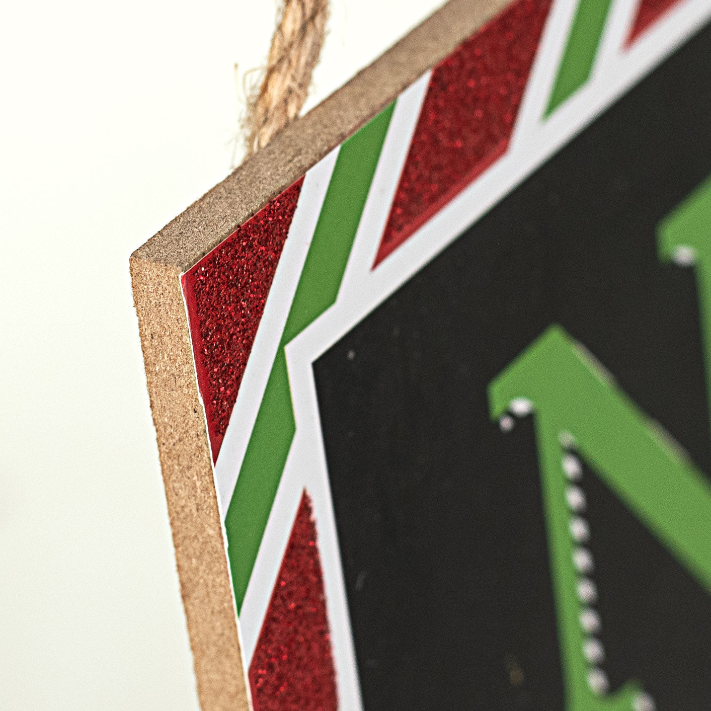 10" Square Wooden Sign: Nice Until Proven Naughty