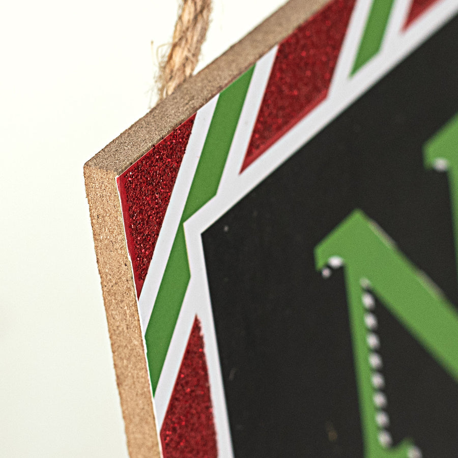 10" Square Wooden Sign: Nice Until Proven Naughty