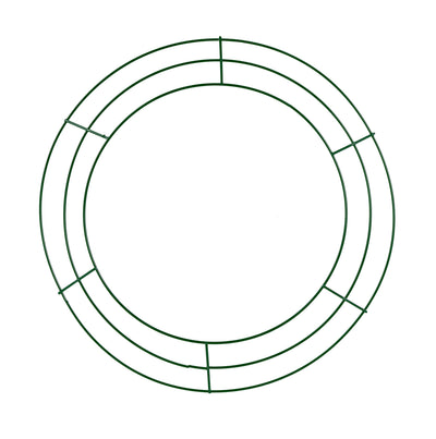 14" Wire Wreath Frame: 3-Wire Green