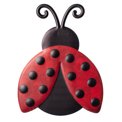 12" Metal Embossed Decoration: Ladybug