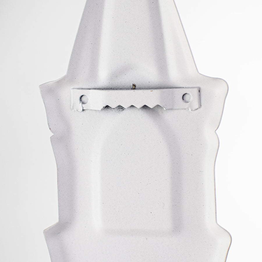 12" Metal Embossed Hanger: Winter Church