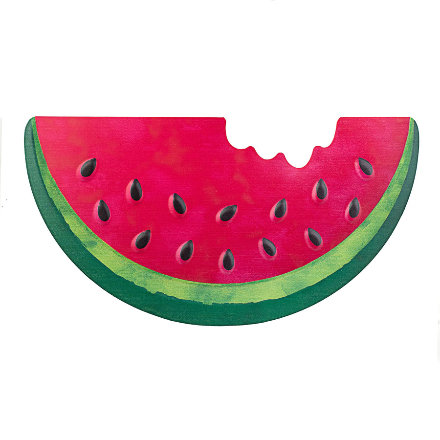 12" Metal Embossed Hanger: Watermelon