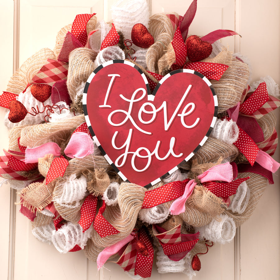 12" I Love You Heart Sign
