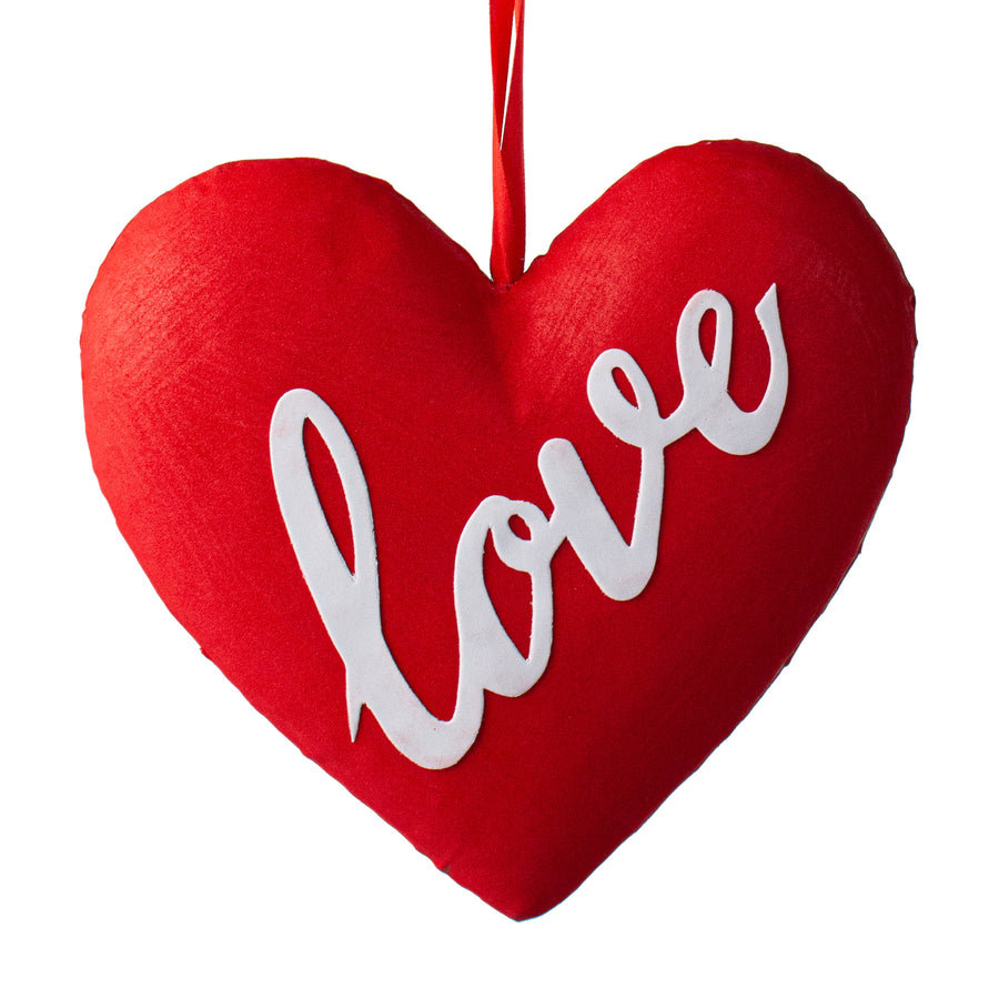 8" Love Heart Puffed Ornament