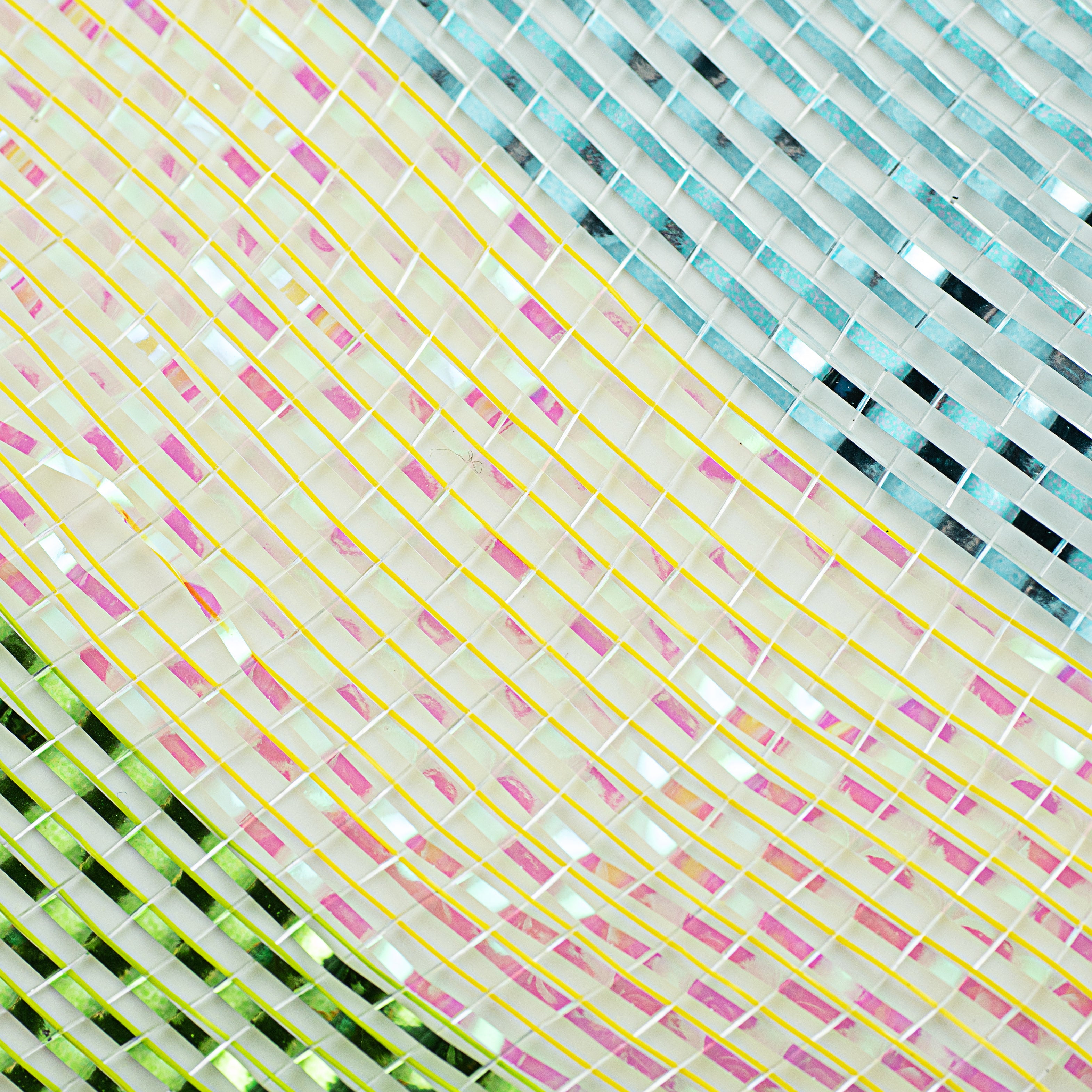 21" Metallic Stripe Mesh: Pastel Easter