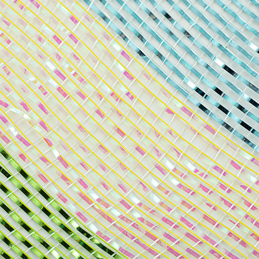 21" Metallic Stripe Mesh: Pastel Easter