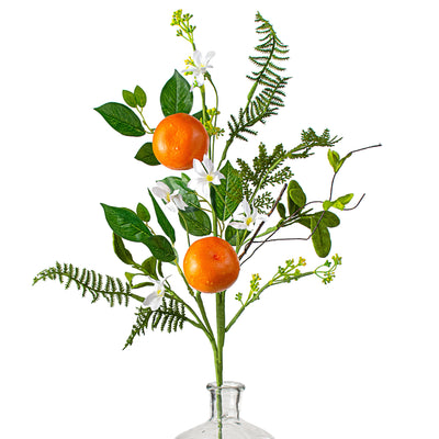 28" Orange & Fern Spray