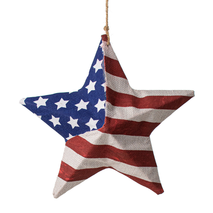 12" Star Flag Ornament: RWB