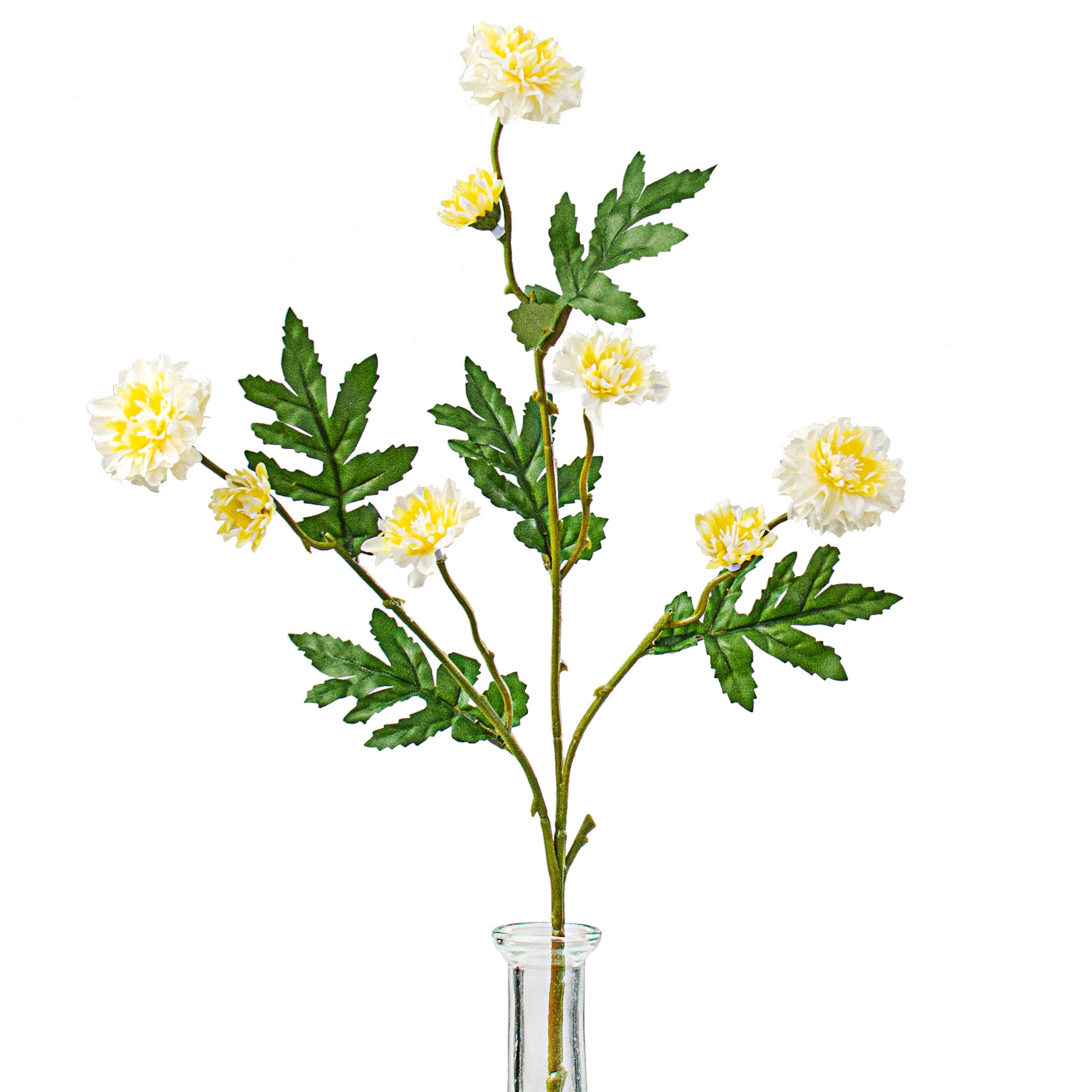 20" Chrysanthemum Flower Spray: Cream