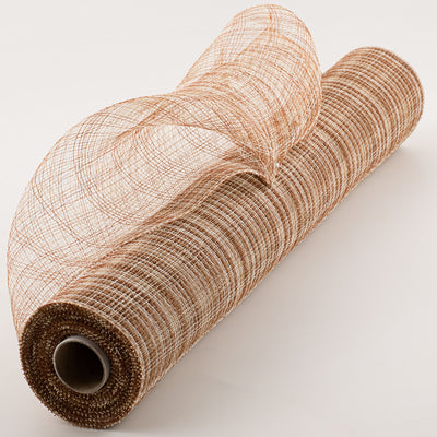 21" Multi Stripe Mesh: Ivory, Brown, Natural