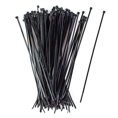 8" Zip Tie: Black (100)