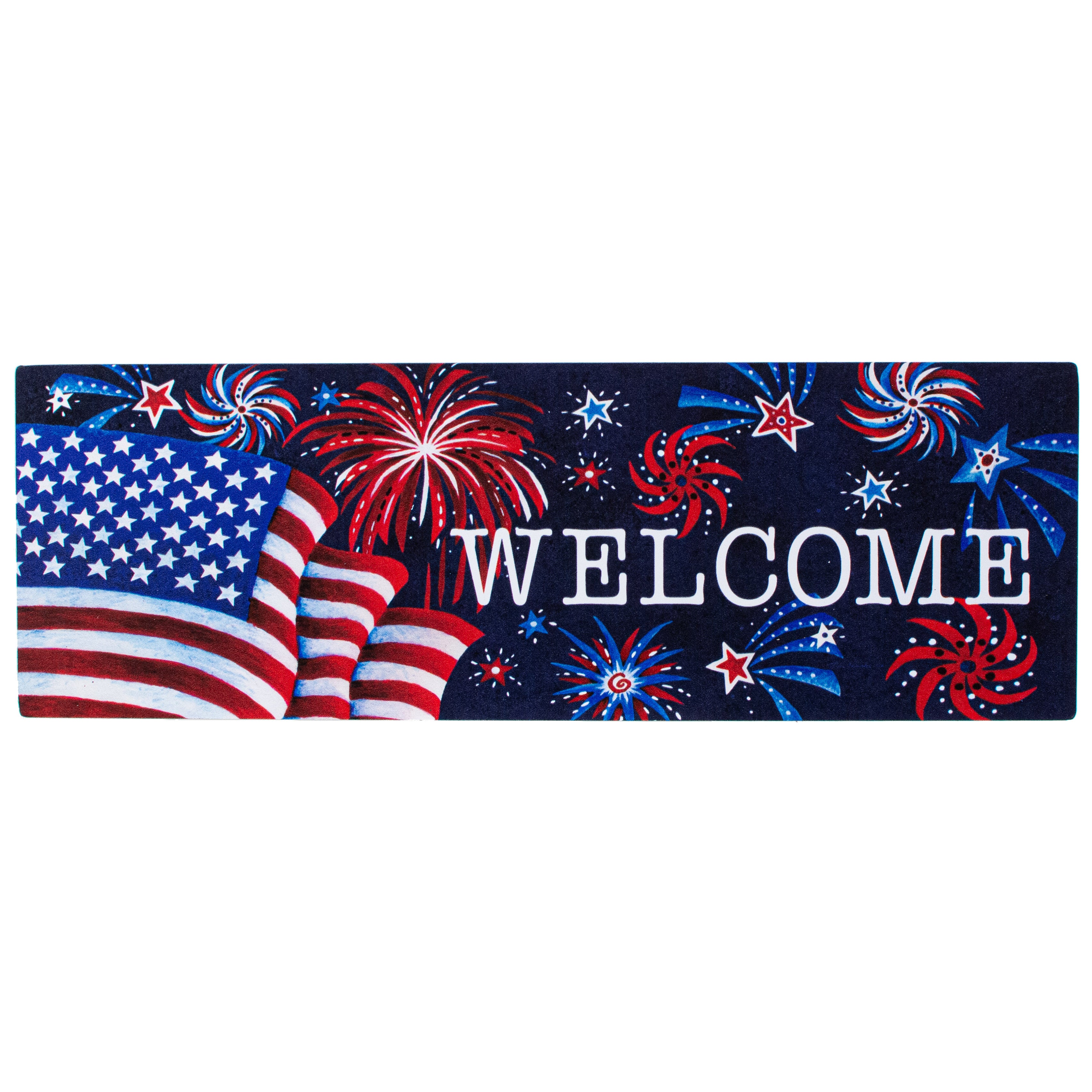 Waterproof Fireworks & Flag Signature Sign (5" x 15")