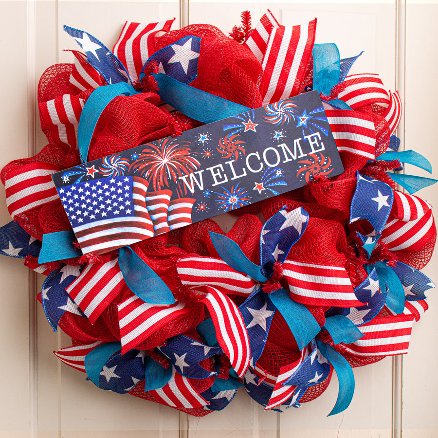 Waterproof Fireworks & Flag Signature Sign (5" x 15")