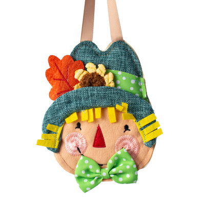 6" Adorables Fabric Polka Dot Scarecrow Ornament