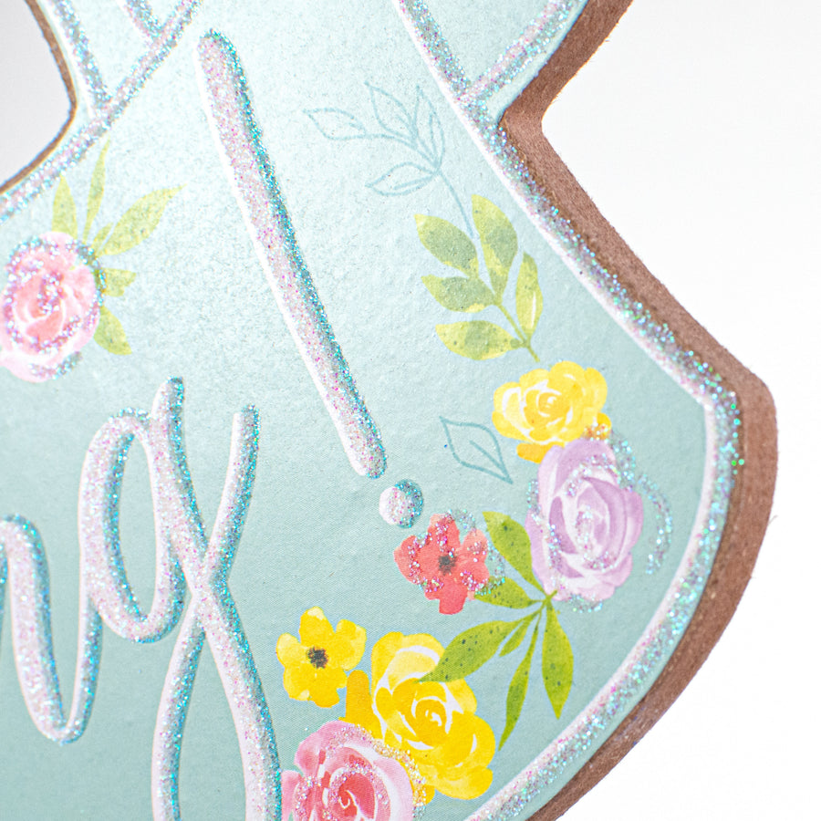 15" Wooden Sign: Hello Spring Banner