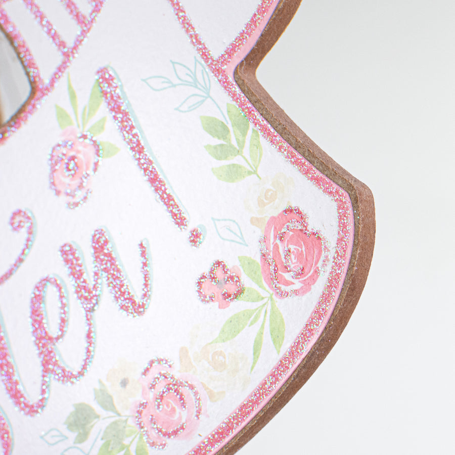 15" Wooden Sign: Happy Easter Banner