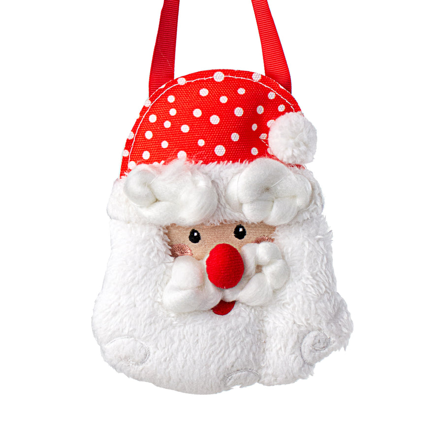 6" Adorables Fabric Polka Dot Santa Hanger