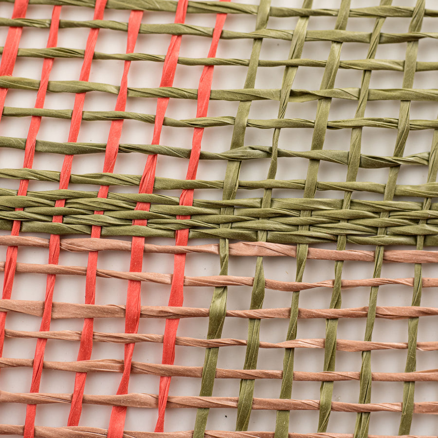 10" Poly Burlap Check Plaid Mesh: Brick Red, Brown & Olive Green