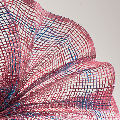 10" Plaid Poly Burlap Mesh: Pink, Fuchsia, Lavender, Blue, White