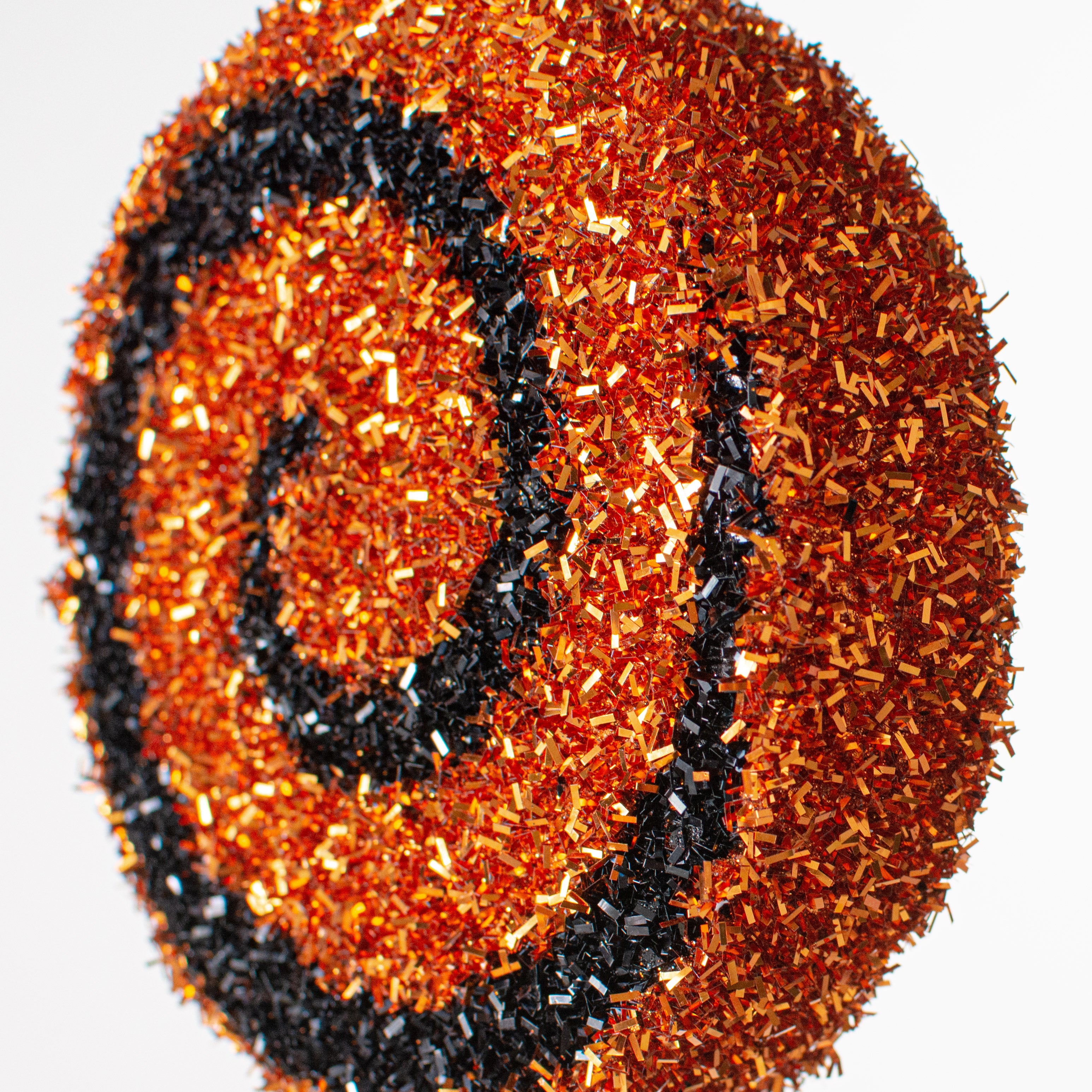 22" Tinsel Lollipop Pick: Orange & Black