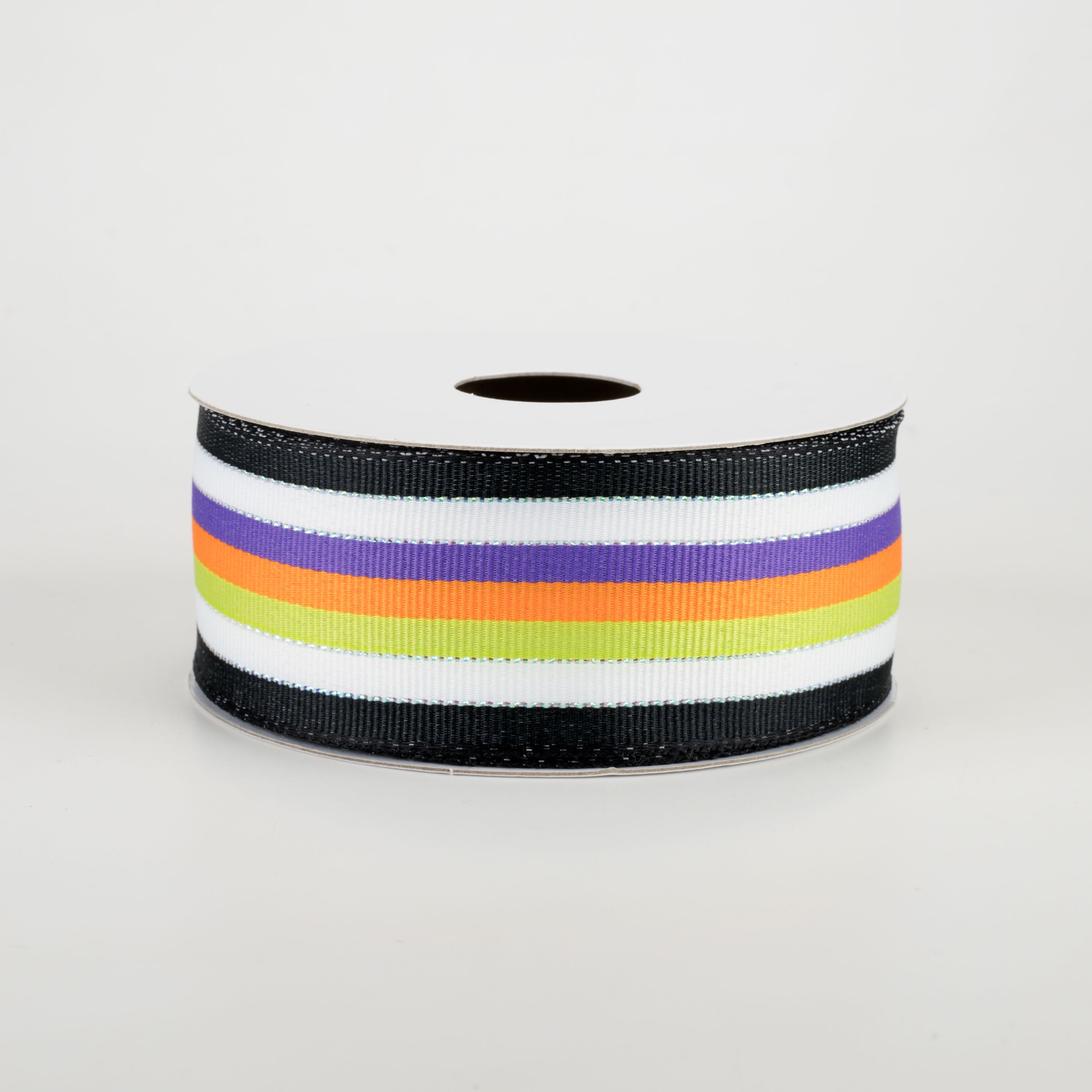 1.5" Stripe Grosgrain Wired Ribbon: Halloween (10 Yards)