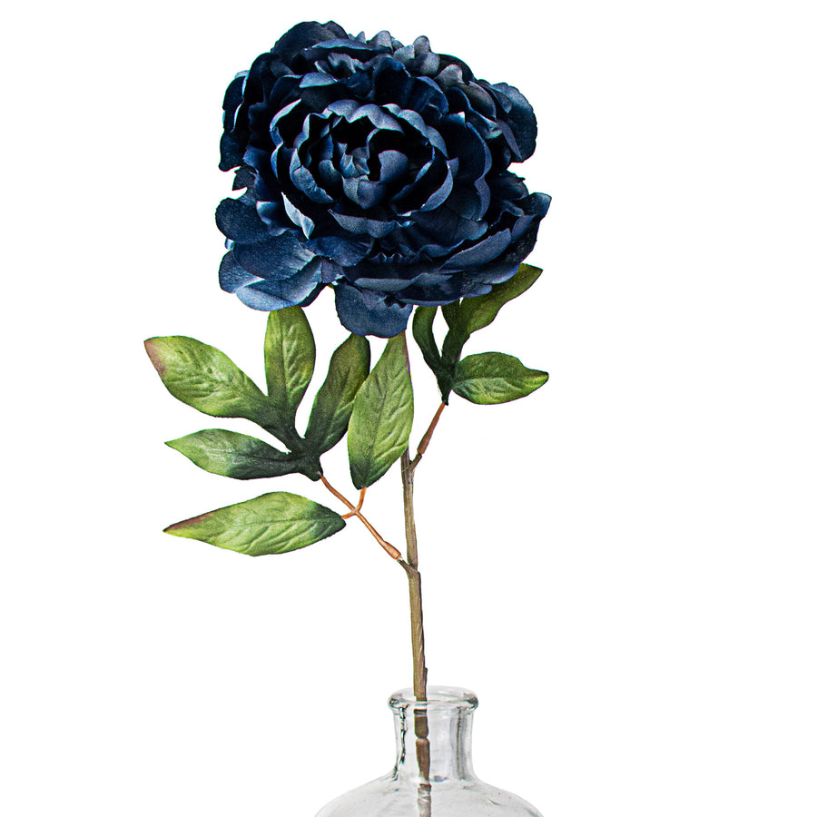 30" Peony Stem: Dark Blue