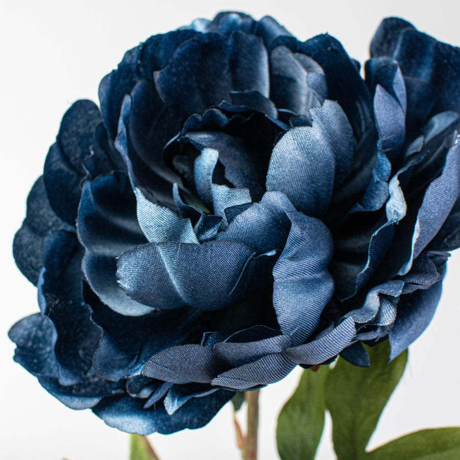 30" Peony Stem: Dark Blue