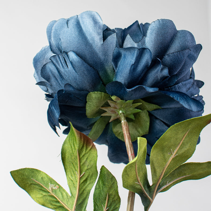 30" Peony Stem: Dark Blue