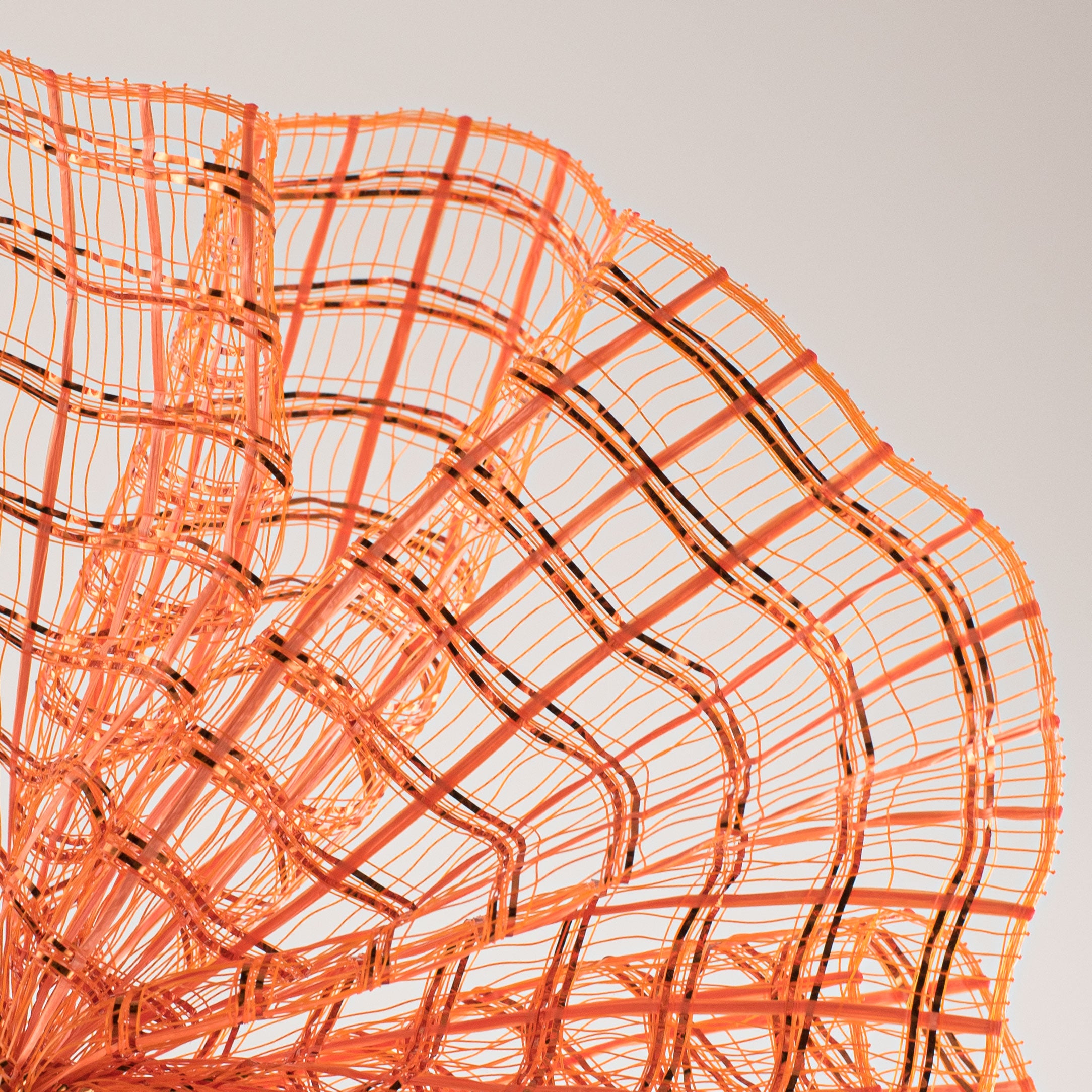 10" Wide Weave Metallic Mesh: Orange